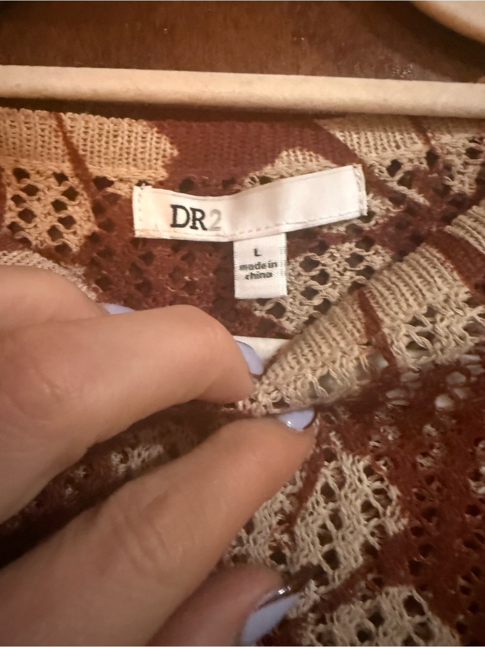 DR2 Rust Floral Lace Top & Wide Leg Pants Matching Set Size Large - Picture 7 of 8
